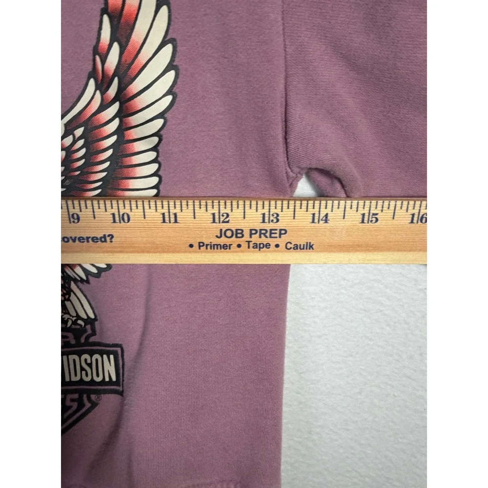 Harley-Davidson Sweatshirt Kids 10/12 Purple Excellent Eagle Graphic Pullover